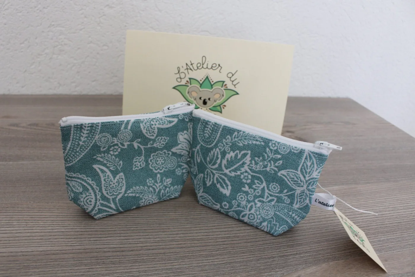 Petites trousses en coton ou lin plastifié