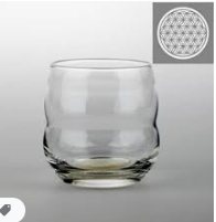 verre Mythos  fleur de vie blanche 0.25L